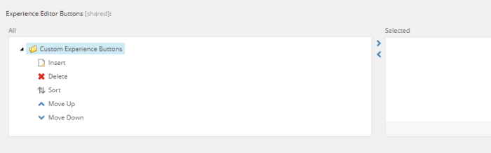 experience editor button default